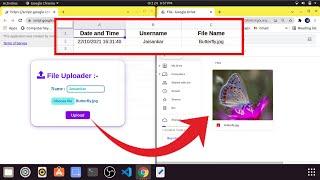 How to get users files on your Google Drive when users upload files?