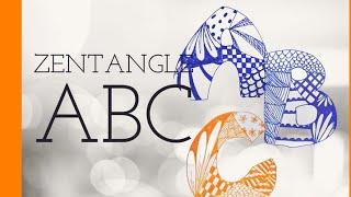 Zentangle ABC | Easy zentangle inspired drawings for beginners