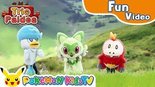 Pokémon Puppet Theater - The Paldea Trio "The Hungry Trio" (Indonesian Ver.) | Pokémon Kids TV​