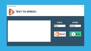 Text To Speech Using Python | GUI Tkinter Project