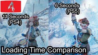 Horizon Zero Dawn PS4 vs PS5 Backwards Compatible load time Comparisons