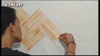 how to make woven bamboo motifs | Motif wall paint | 3d wall painting