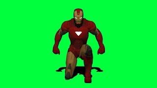 Free Green Screen Stock Footage Iron Man Landing: Captain America Civil War