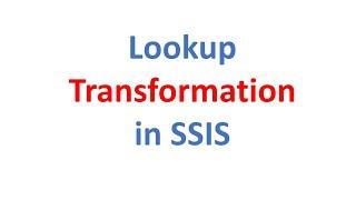 Lookup Transformation in SSIS