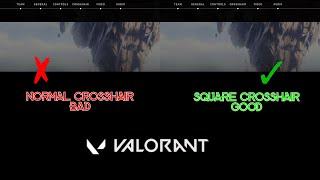 How to make square crosshair in Valorant (or tic-tac-toe crosshair 2020)