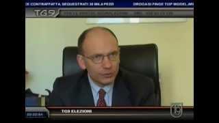 Elezioni politiche 2013, Enrico Letta intervistato da Andrea Picardi per il Tg di T9