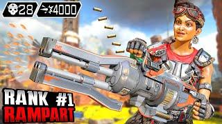 RANK #1 RAMPART 28 KILLS & 4000 DAMAGE IN AMAZING GAME (Apex Legends Gameplay)