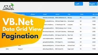 #azadeducation VB.Net data grid view pagination || paging