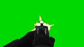 green screen first person machin gun shooting