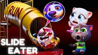 SLIDE EATER EAT HANK AND BECCA-My Talking Tom Friends-AMONG US-R.I.P ALL FRIENDS/part153 #talkingtom