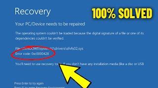 Your PC needs to be repaired Error code 0xc0000428 in Windows 11 / 10/8/7 - How To Fix Blue Screen 