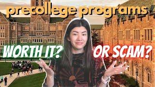 ARE PRE-COLLEGE PROGRAMS WORTH IT FOR HS STUDENTS? Higher Chance of College Admissions?