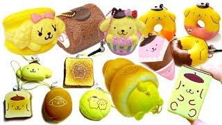 Sanrio Pom Pom Purin Donut Bread Toast Cupcakes and Food Squishy Compilation