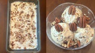 Butter Pecan Ice Cream Recipe - How To Make No Churn Butter Pecan Ice Cream - No Machine