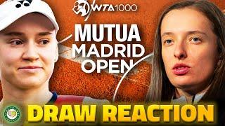 Swiatek AVOIDS Rybakina! | WTA Madrid Open 2024 | Draw Reaction