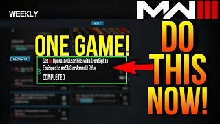 *EASY!* How To Get 10 SMG CLEAN KILLS With IRON SIGHTS Equipped MW3!