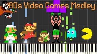 80s Video Games Piano Medley (Synthesia Tutorial) by Teagan Nusbaum