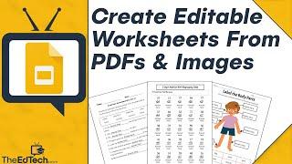 How To Make Editable PDF Worksheets For Google Classroom Tutorial (Perfect For Remote Teaching)