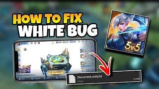 HOW TO FIX WHITE BUG or PINK BUG IN MOBILE LEGENDS 2022