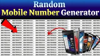 Random Mobile Number Generator Online | How to Generate Random Phone Numbers in Bulk?