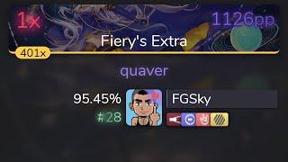 FGSky | dj TAKA - quaver [Fiery's Extra] +HDDTHRFL 95.45% {#28 1126pp 1} - osu!