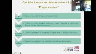 Mécanismes de plaintes communautaires pour la sauvegarde / Community-based complaints mechanisms