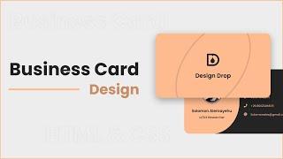 Business Card Design using HTML and CSS