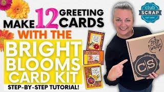 Bright Blooms Card Kit Workshop - How to make twelve cheerful greeting cards!