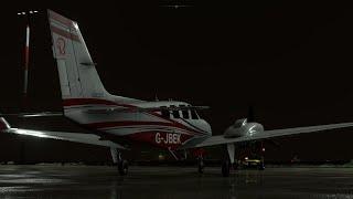 Flying an instrument circuit and ILS approach in the Analogue Baron in Microsoft Flight Simulator