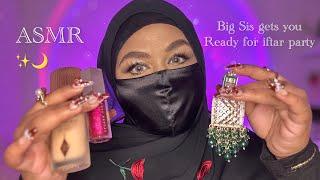 ASMR - Big Sister Gets You Ready For Iftar Party  Layered sounds (Roleplay)