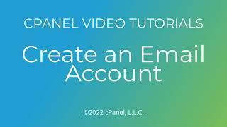 cPanel Tutorials: Create an Email Account