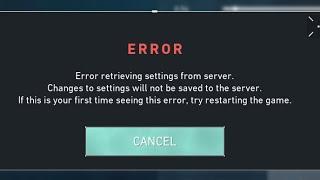 How To FIX Valorant Error Retrieving Settings From Server!