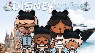 big FAMILY goes on a DISNEY CRUISE  | VOICED Toca life world roleplay