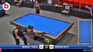 MURAT TÜZÜL vs ERKAN AKTI TÜRKİYE 3 BANT BİLARDO ŞAMPİYONASI A KATEGORİSİ 1.ETAP ANKARA | billiards