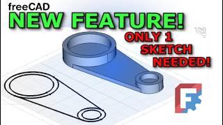 New FreeCAD Feature! Complex Extrudes from a Single Sketch Like in SolidWorks