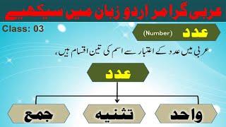 Arabic Grammar - Class 03  Urdu / Hindi