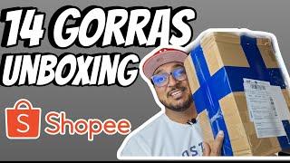 Unboxing 14 gorras de SHOPEE | ¿llegaron todas? | El precio más bajo 