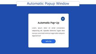 How to Create Automatic Popup Window | Automatic Popup Window HTML