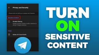 How To Turn On Sensitive Content on Telegram