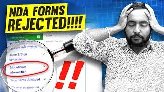 Your NDA Form Rejected !! || Educational Information Error In OTR!!!