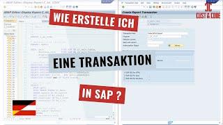 Wie erstelle ich eine Transaktion in SAP? [deutsch]