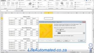 Create excel chart from multiple ranges and sheets