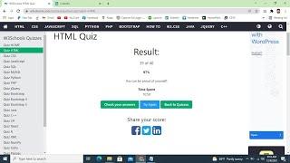 HTML quiz W3School