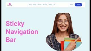 How to Make Sticky Navigation Bar in html and css