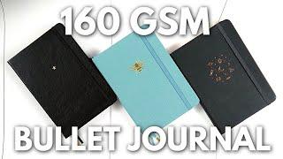 160gsm Bullet Journal Notebooks Review & Comparison | Pen Test | Archer and Olive | Inprint | Tsuki