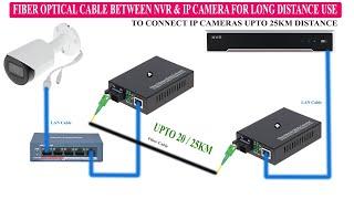 How to connect long distance IP cctv camera with fibre optic cable using Fibre to LAN MediaConverter