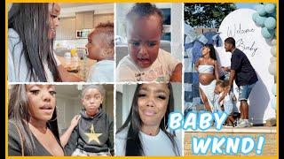 SINGLE MOM VLOG: BABY SHOWER WEEKEND + BABYSITTING MY NIECE + STORYTIME & MORE | Ellarie