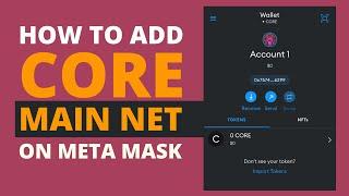 How to link metamask to core mainnet