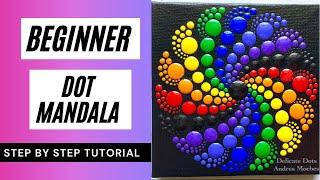 Beginner Dot Mandala Rainbow Swirl