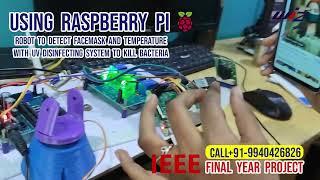 Raspberry Pi Project | Project Center in Chennai |  Detect mask with UV Lightning to Kill Bacteria